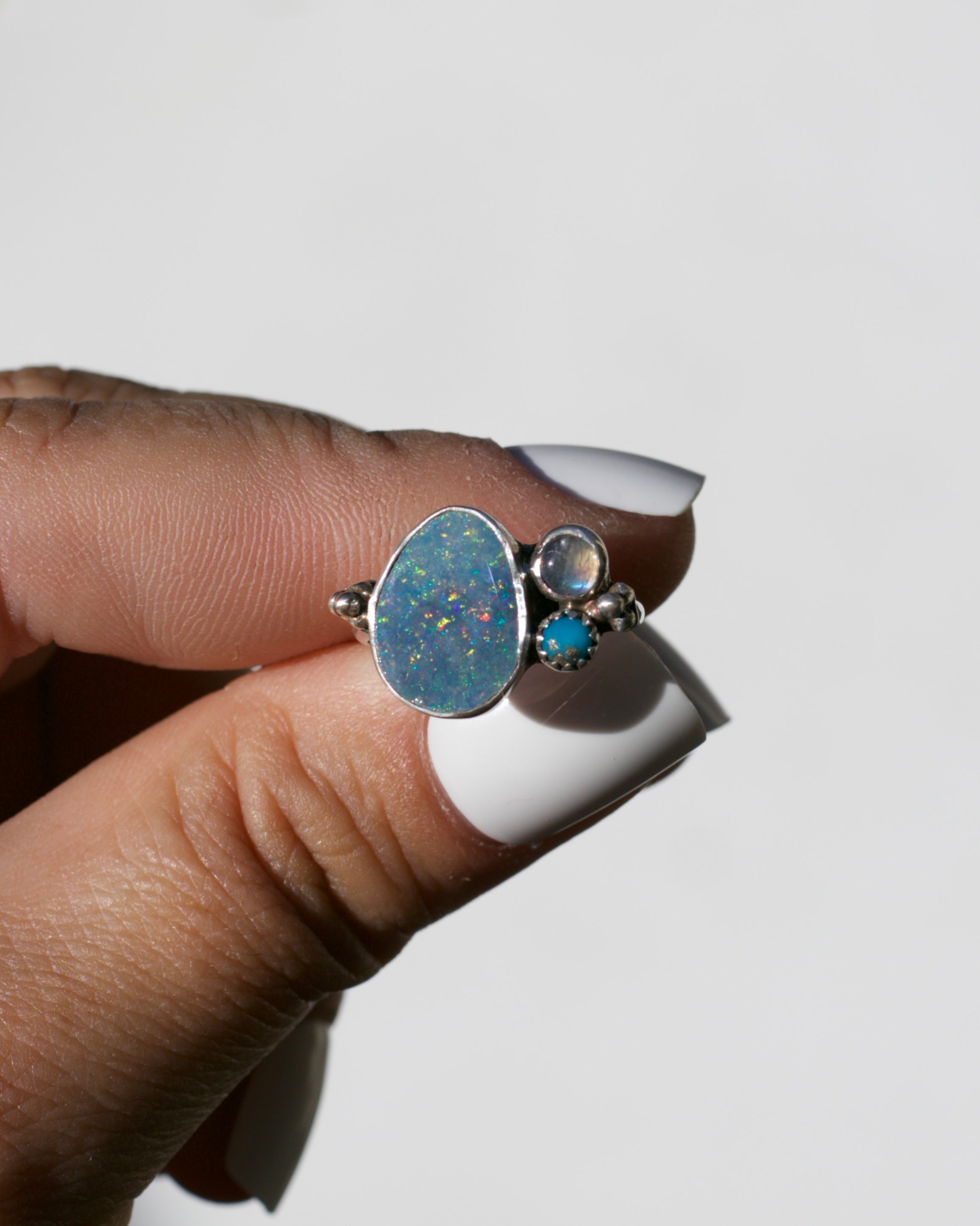 Opal cluster ring