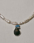 Fresh Water Pearl, Black Shell Opal Mermaid Necklace