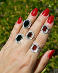 Black Onyx Vamp Ring Size 7