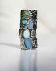 Floral Aplique Opal Ring