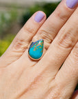 Turquoise Egg Ring - Size 7. 1/4