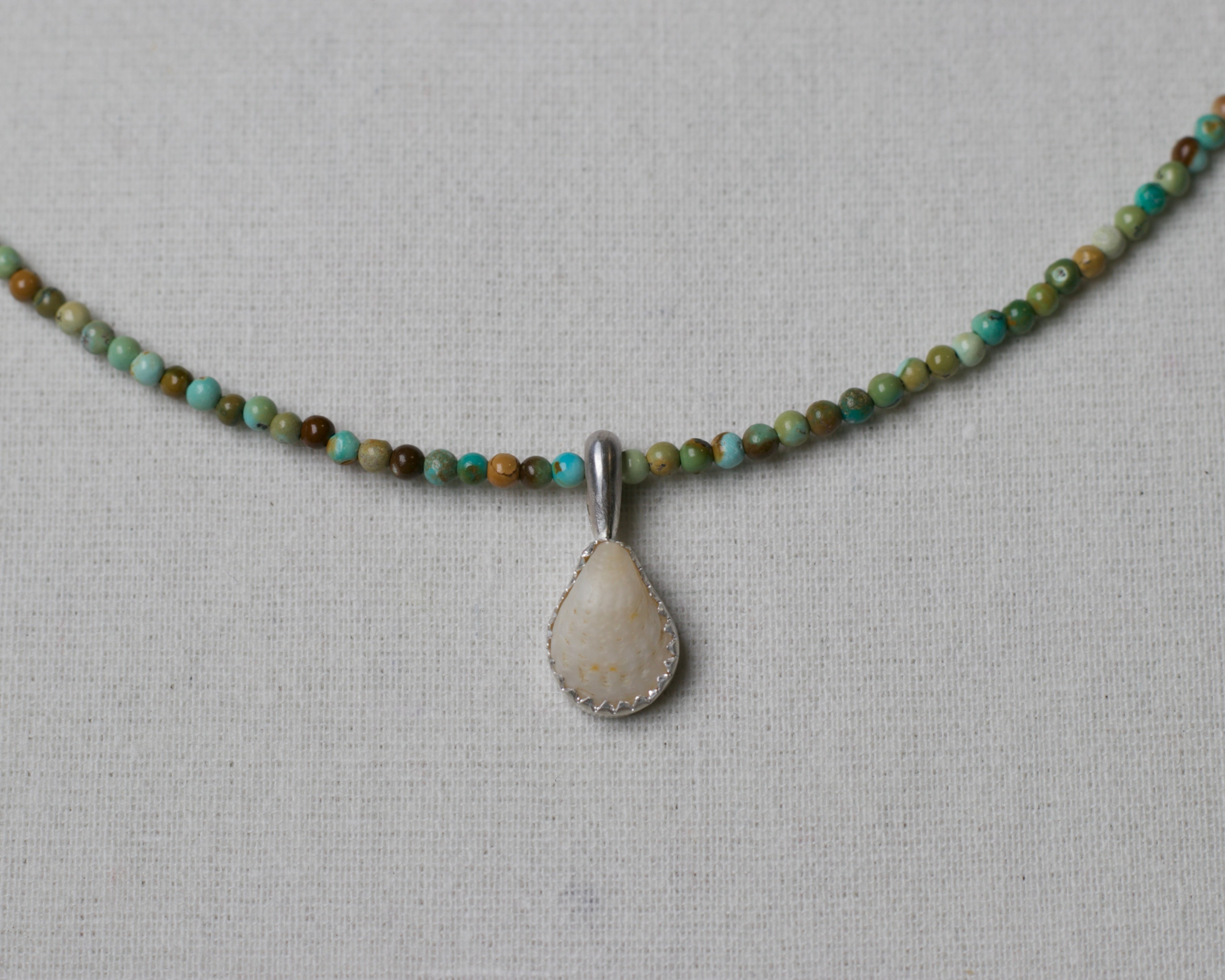 Turquoise Beaded mini Mermaid Necklace