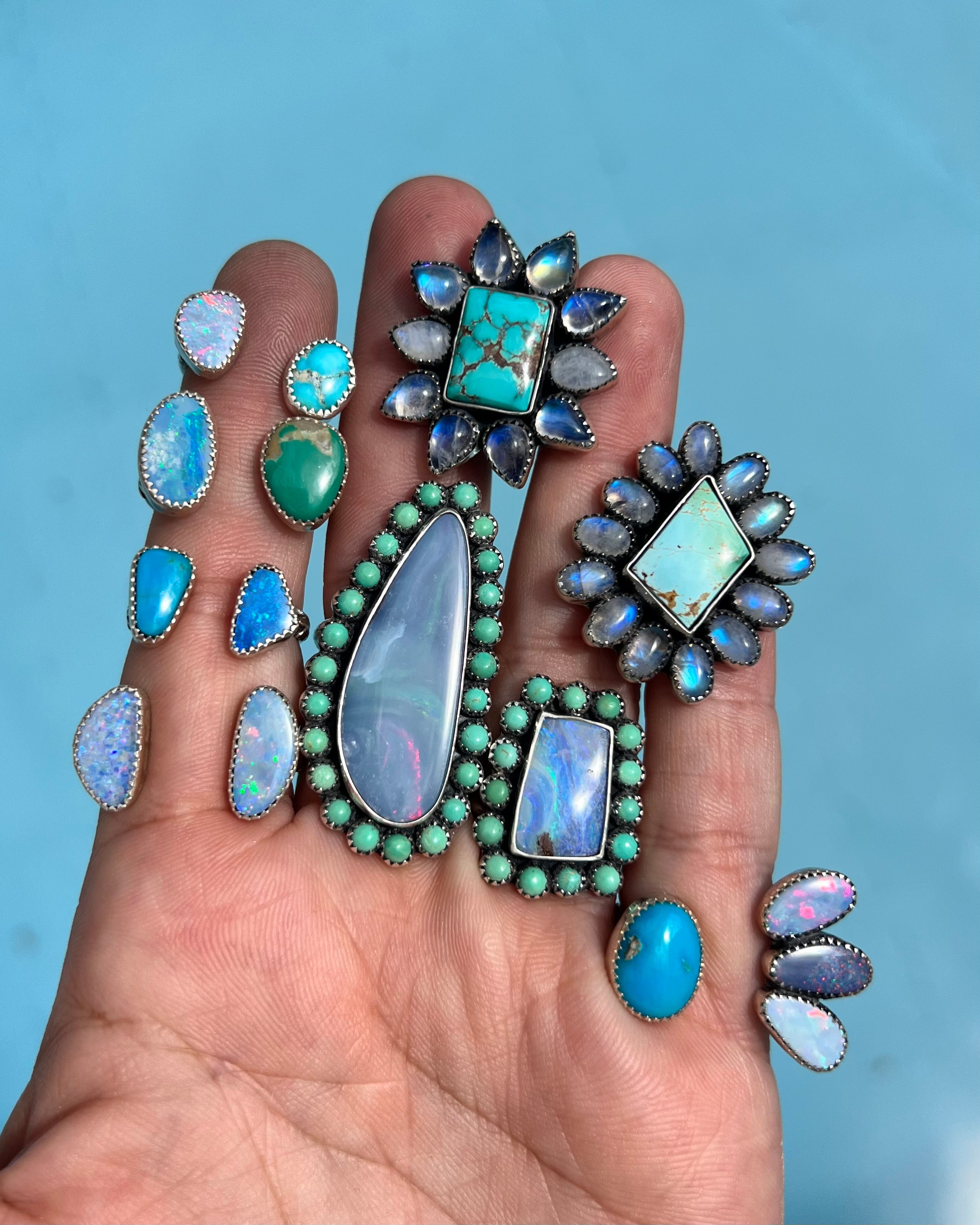 Open Ring Turquoise and Opal