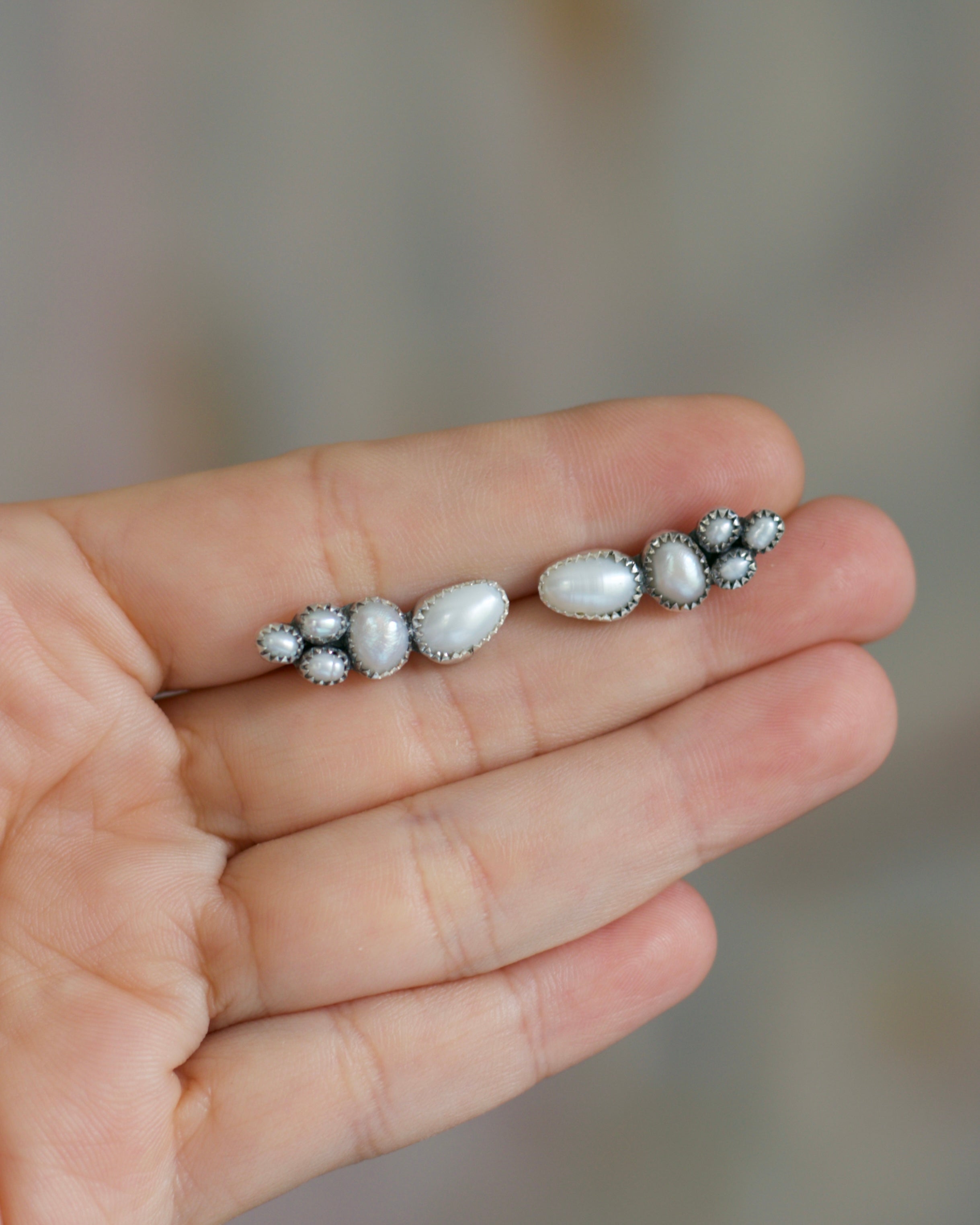 Sweetheart Fresh Water Pearl Ear climbers