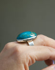 Turquoise Egg Ring - Size 10 3/4