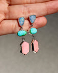 Turquoise, Opal and Pink Opal Drop