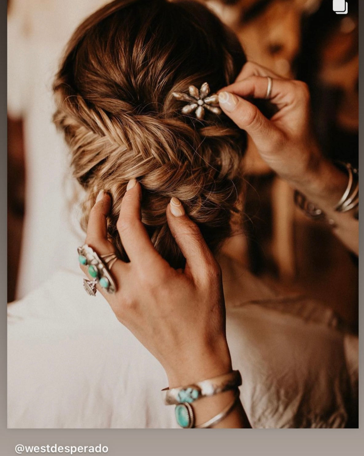 Flower Hair Pin - Fresh Water Pearl -
