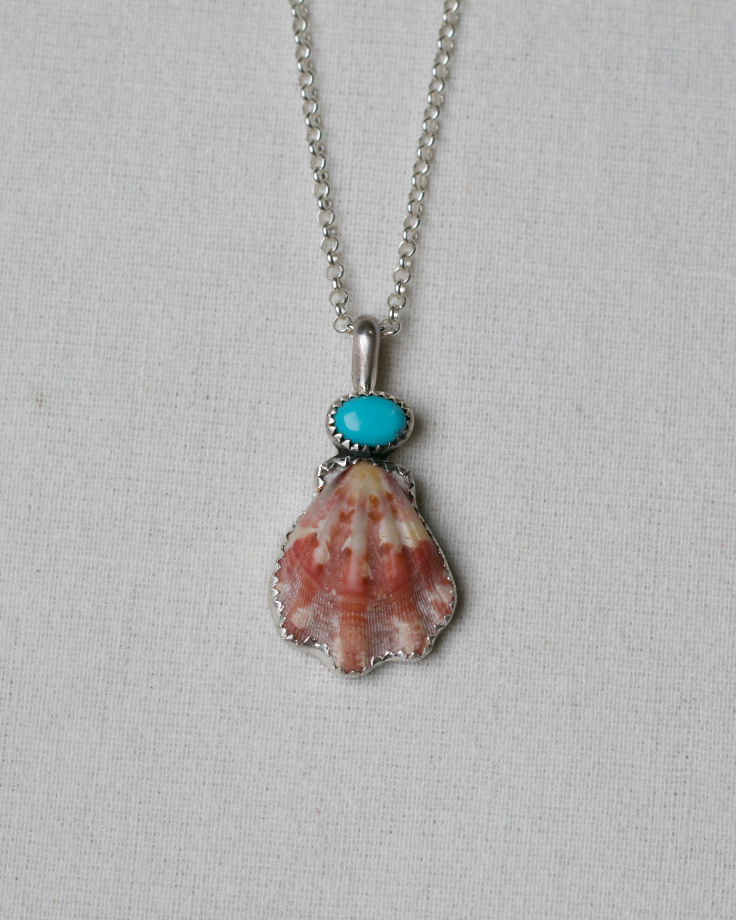 Turquoise and Shell Necklace