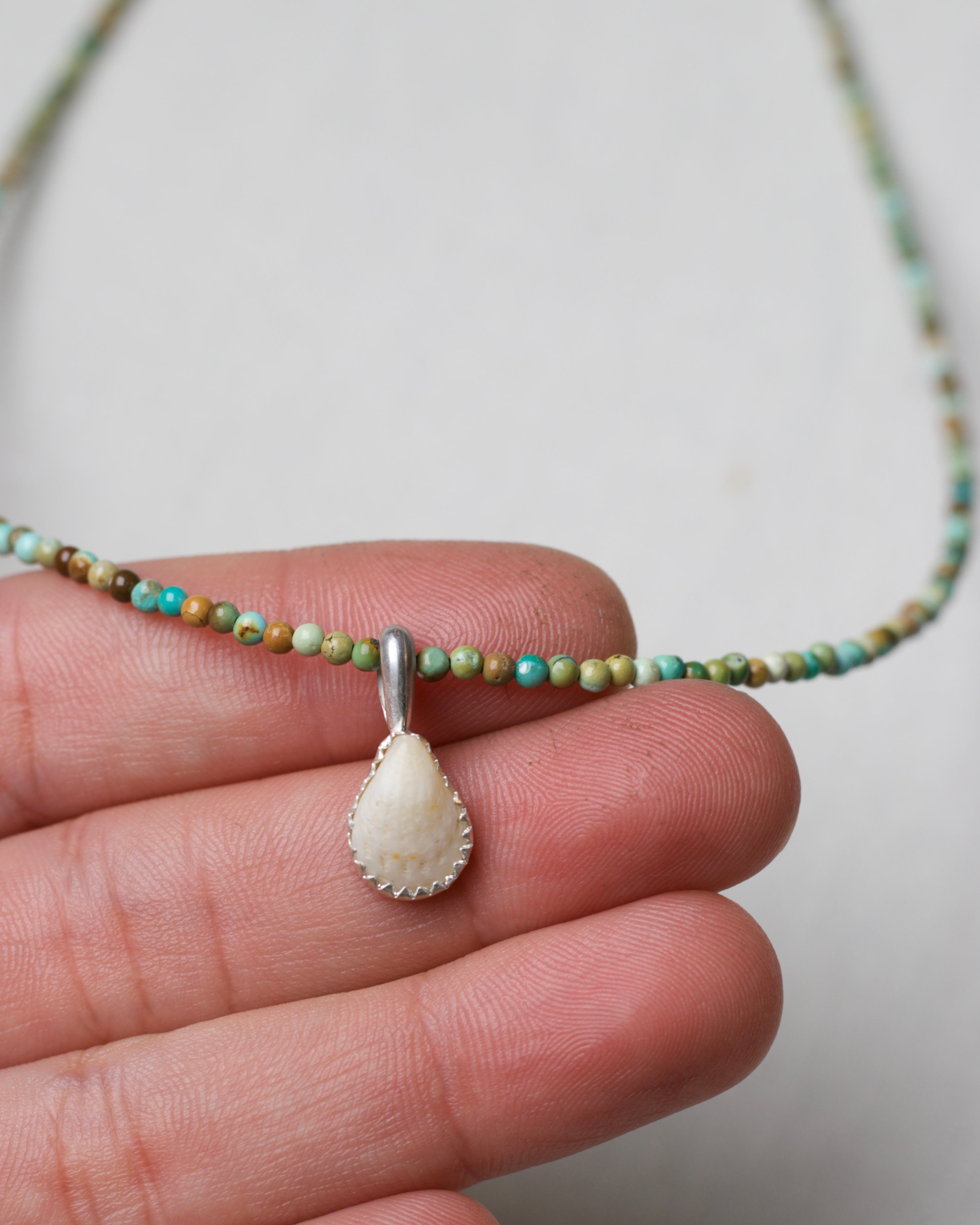 Turquoise Beaded mini Mermaid Necklace