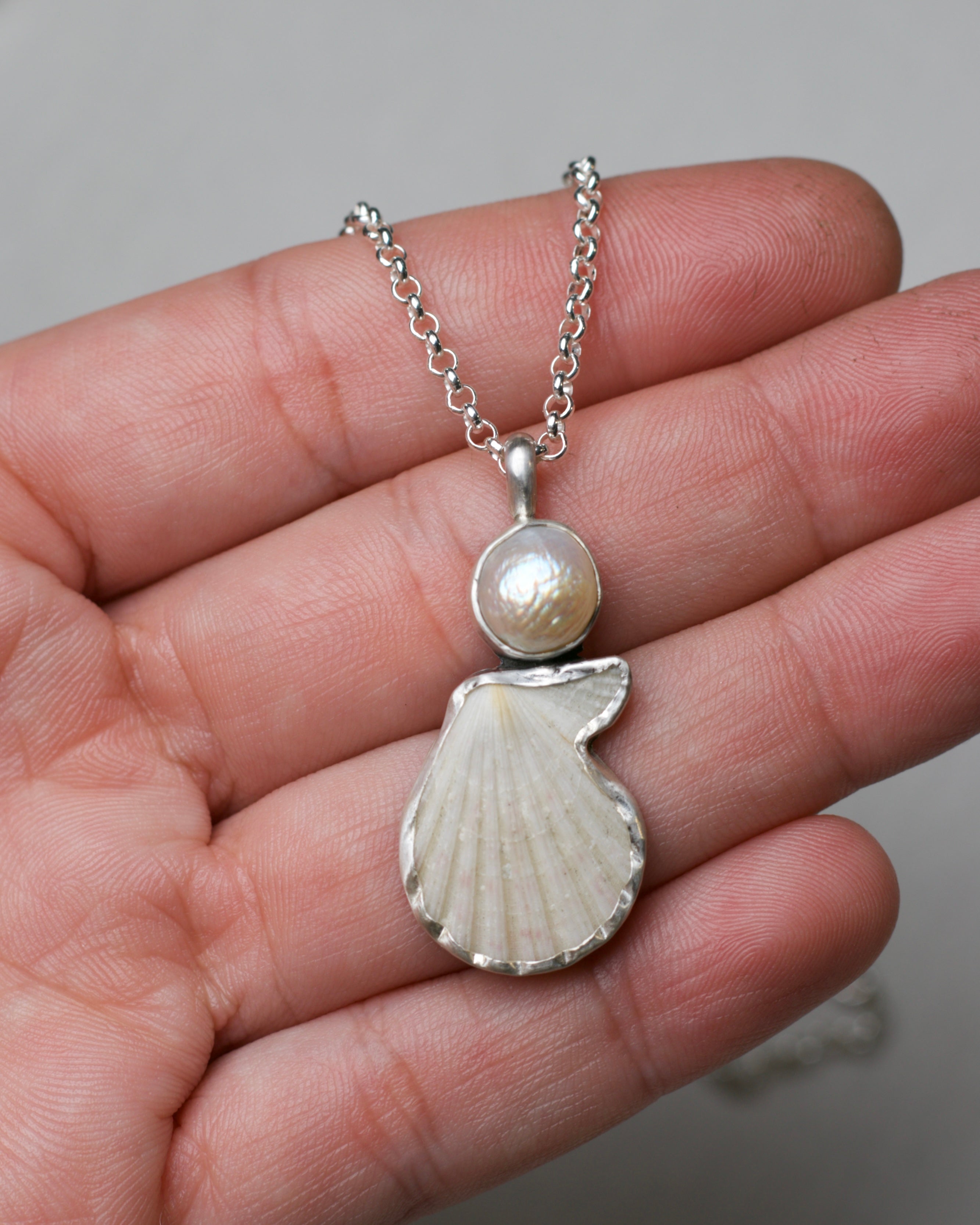 Fresh Water Pearl and Shell Necklace
