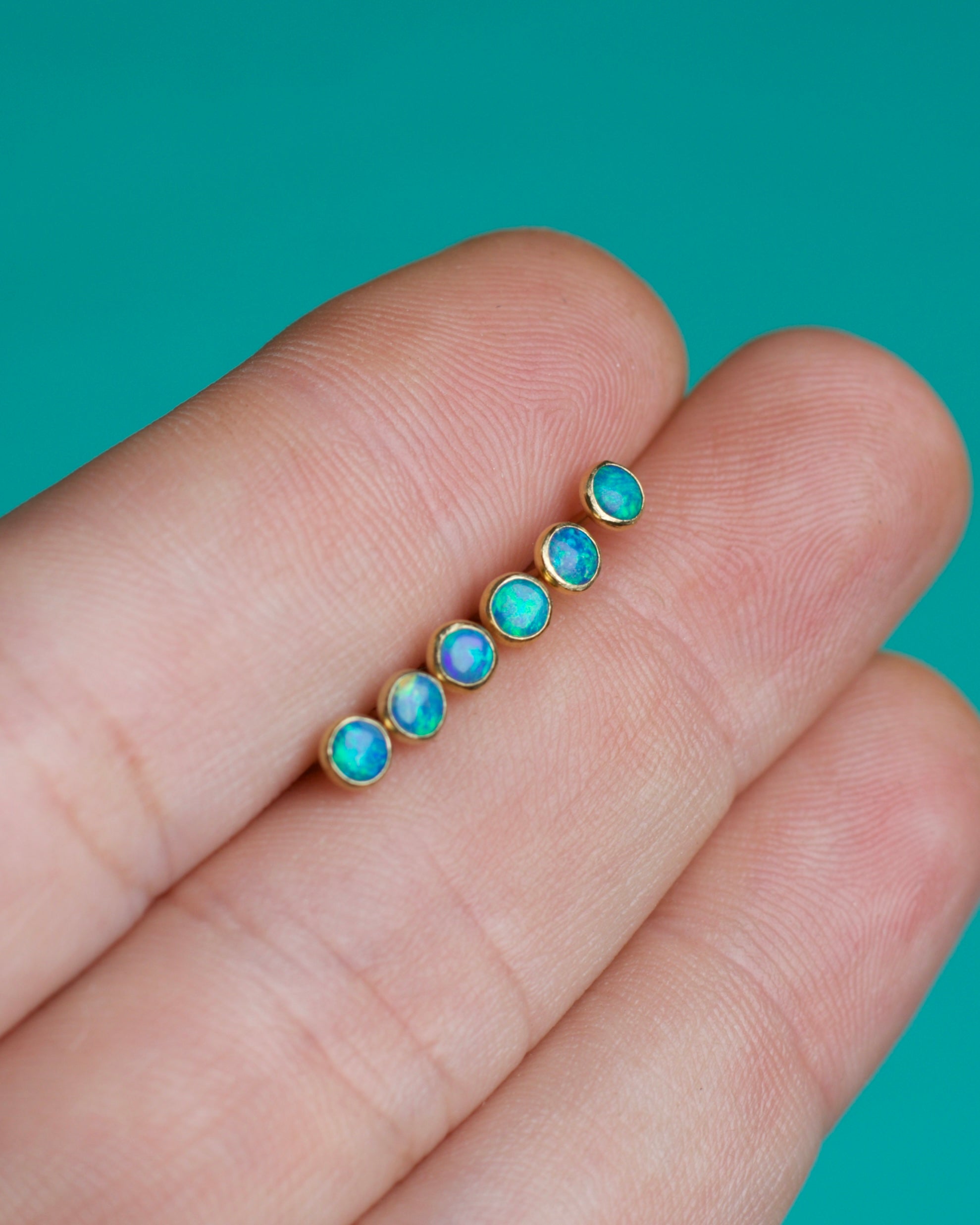 Gold Opal Magic Studs