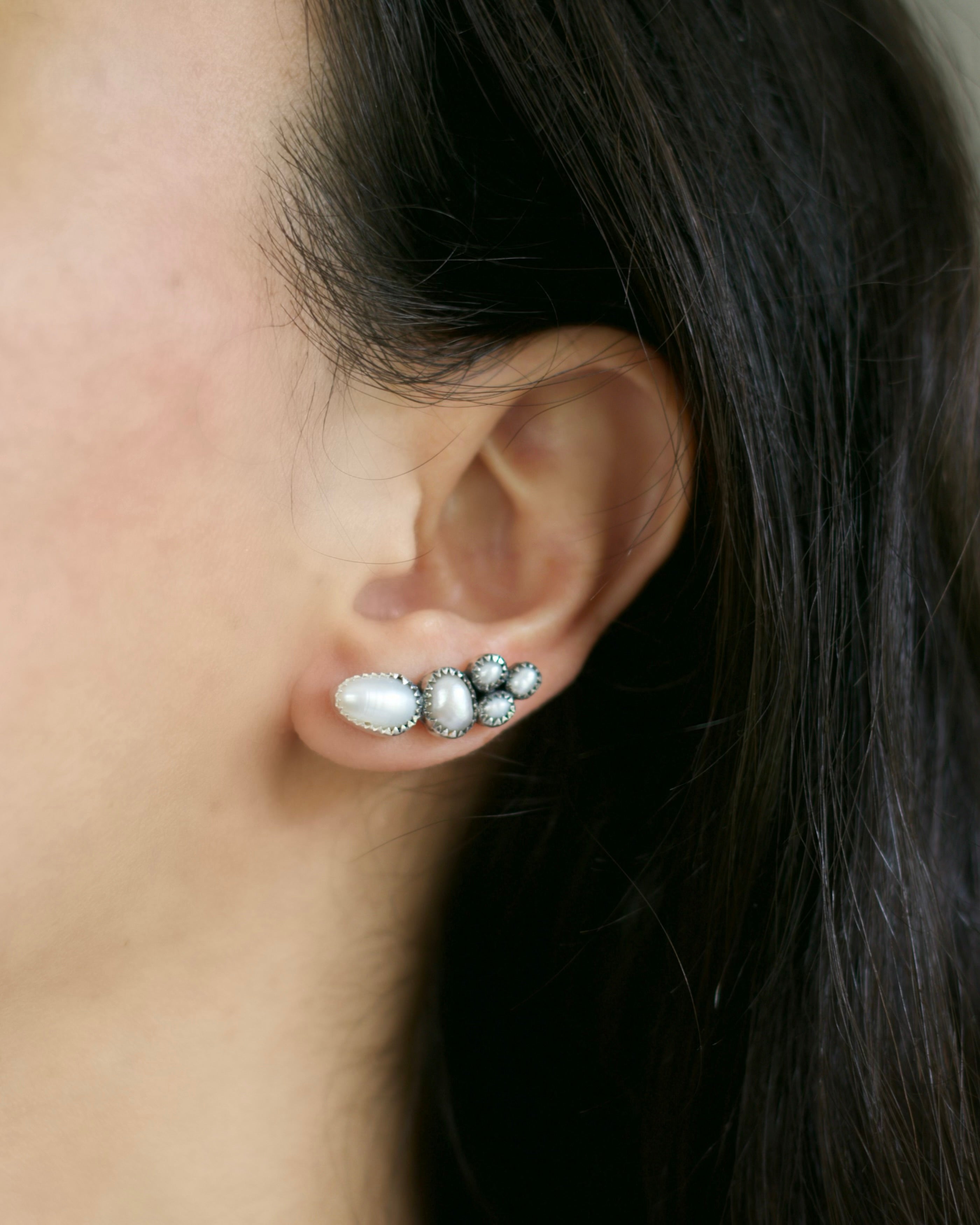 Sweetheart Fresh Water Pearl Ear climbers