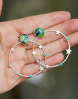 Star Hoops in Turquoise