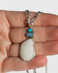 Shell Opal and Turquoise Necklace
