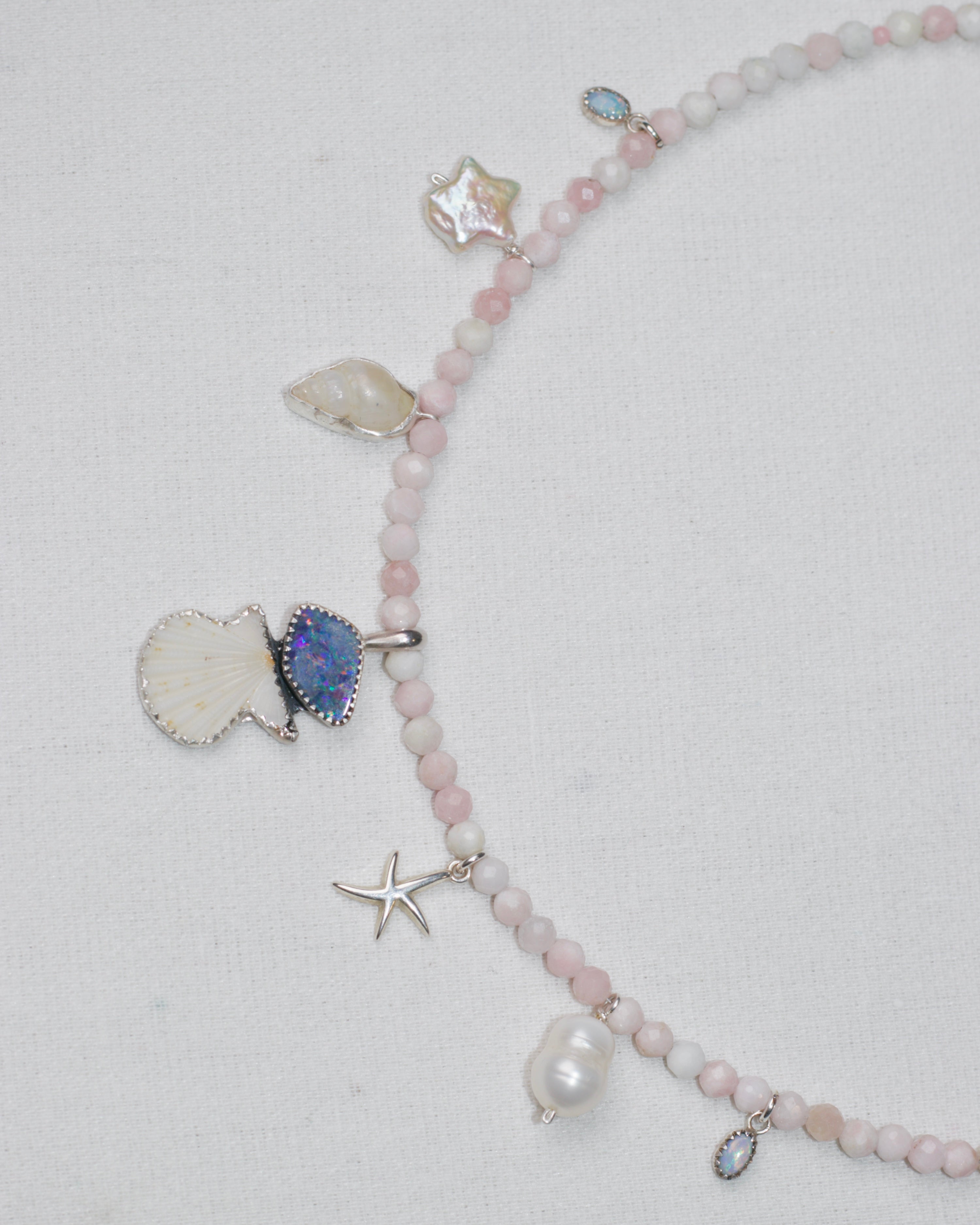 Pink Opal Mermaid Necklace