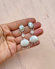 Mermaid Drop Earrings in White