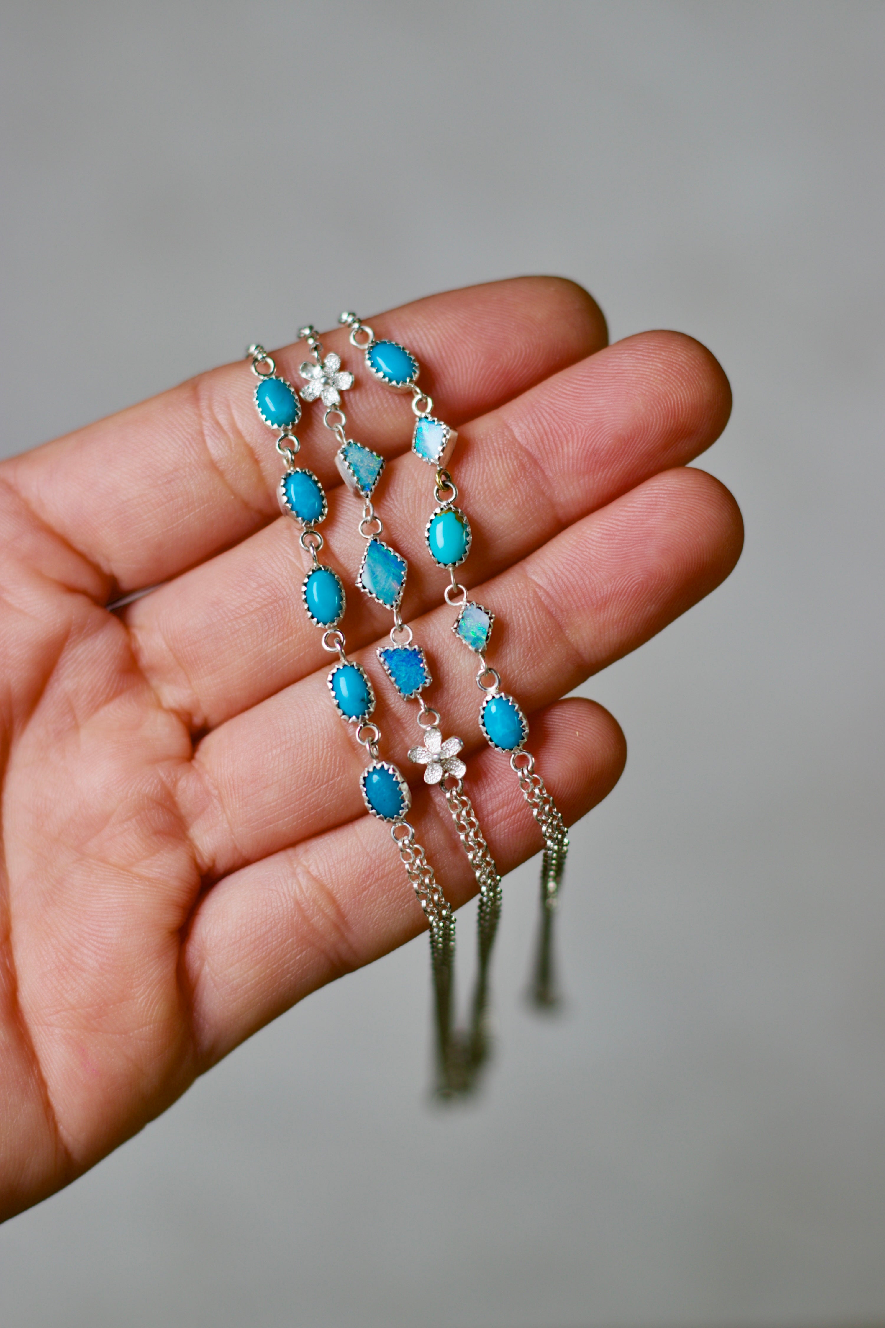Opal and Turquoise Hand Chain