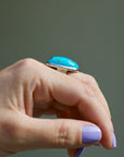 Turquoise Egg Ring - Size 9 1/4