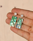 Abalone and Fresh Water Pearl Earrings