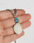 Shell Opal and Turquoise Necklace