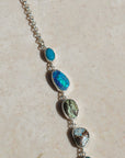 Tenis Necklace in Turquoise and Opal