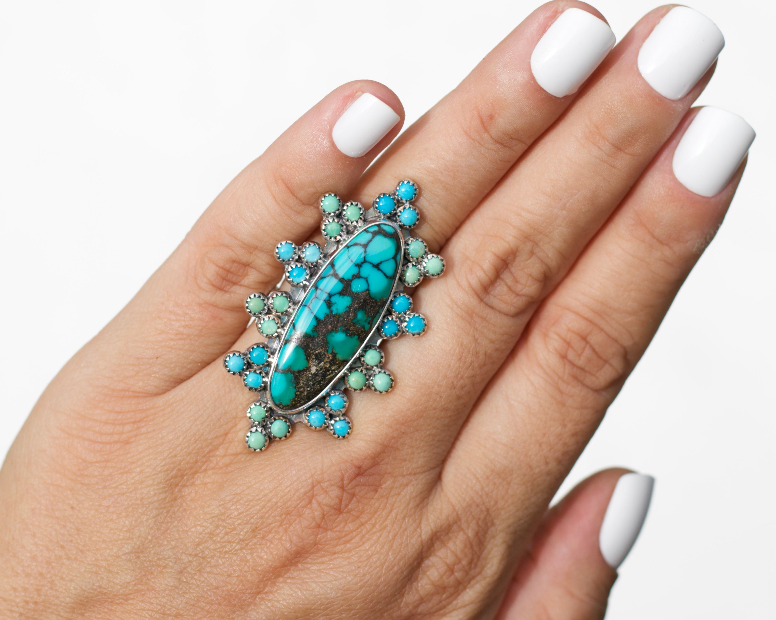 Twin Sister Ring in Turquoise