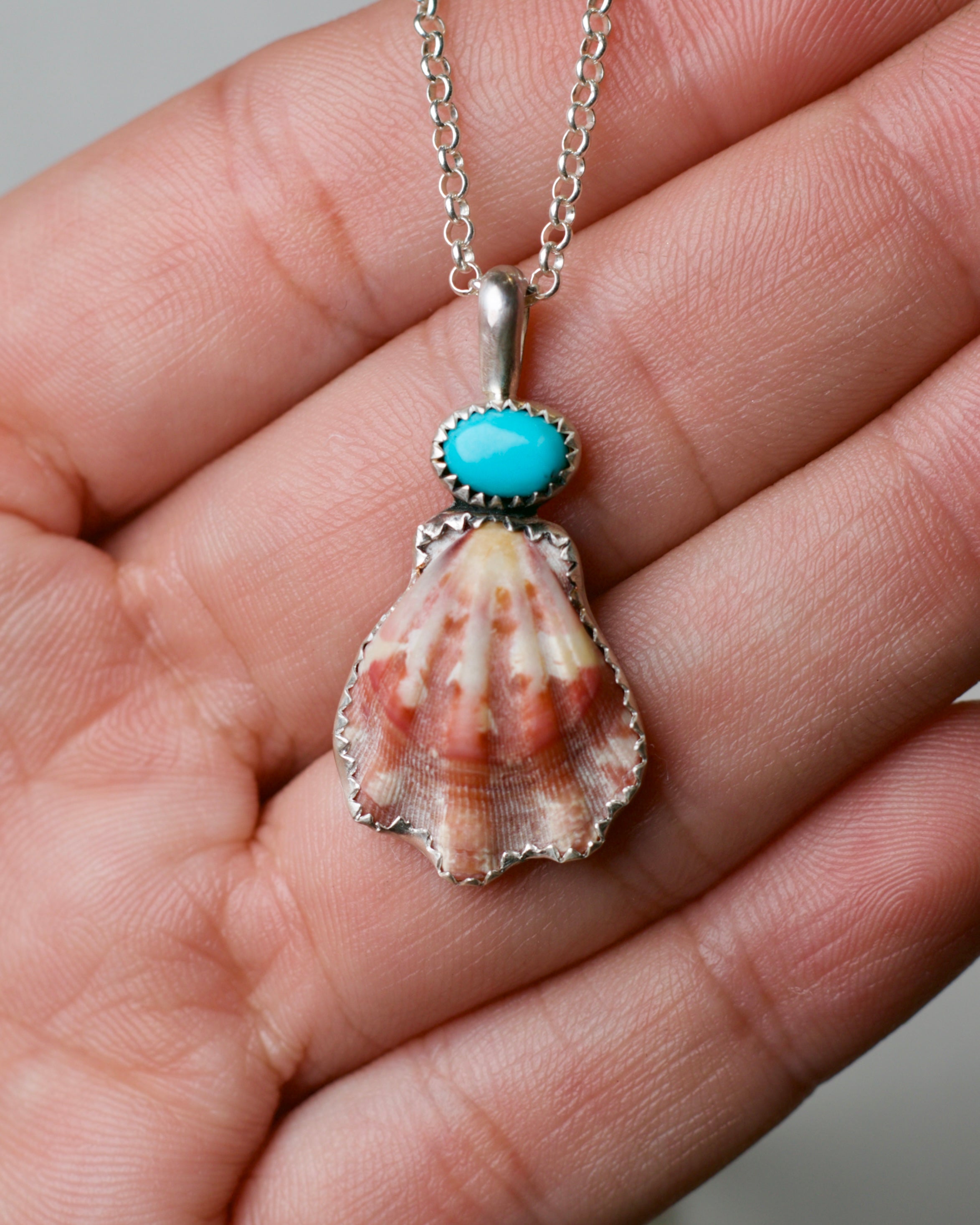 Turquoise and Shell Necklace