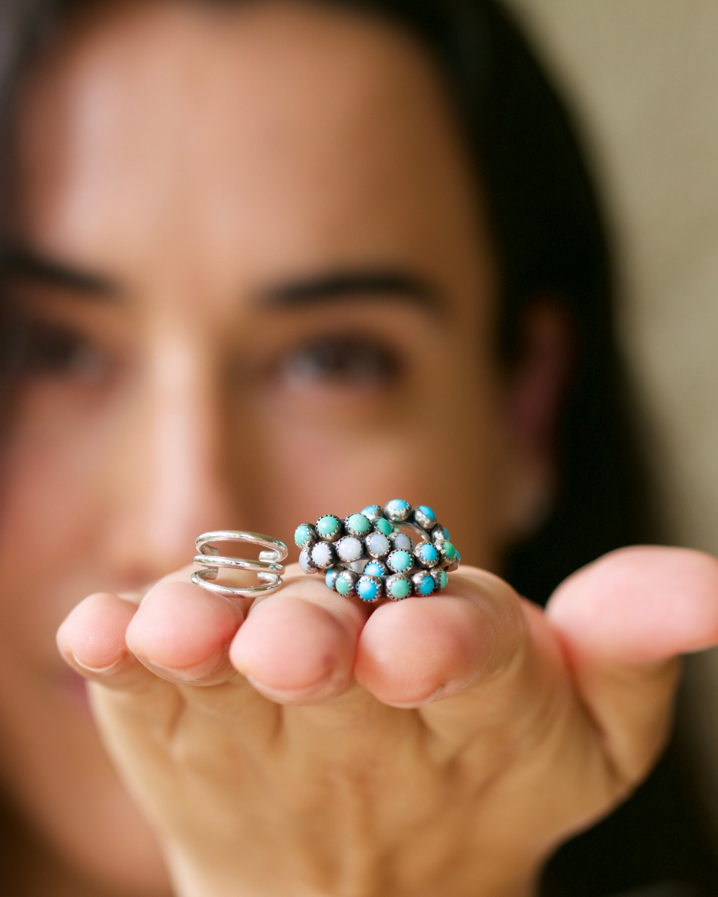 Mixed Turquoise Ear Cuff