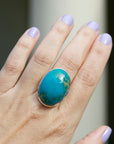 Turquoise Egg Ring - Size 10 3/4