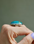 Turquoise Egg Ring - Size 10 3/4