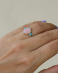 Pink Opal Turquoise Kiss Ring size 6 3/4 -  N 1/2