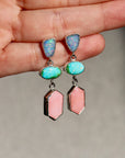 Turquoise, Opal and Pink Opal Drop