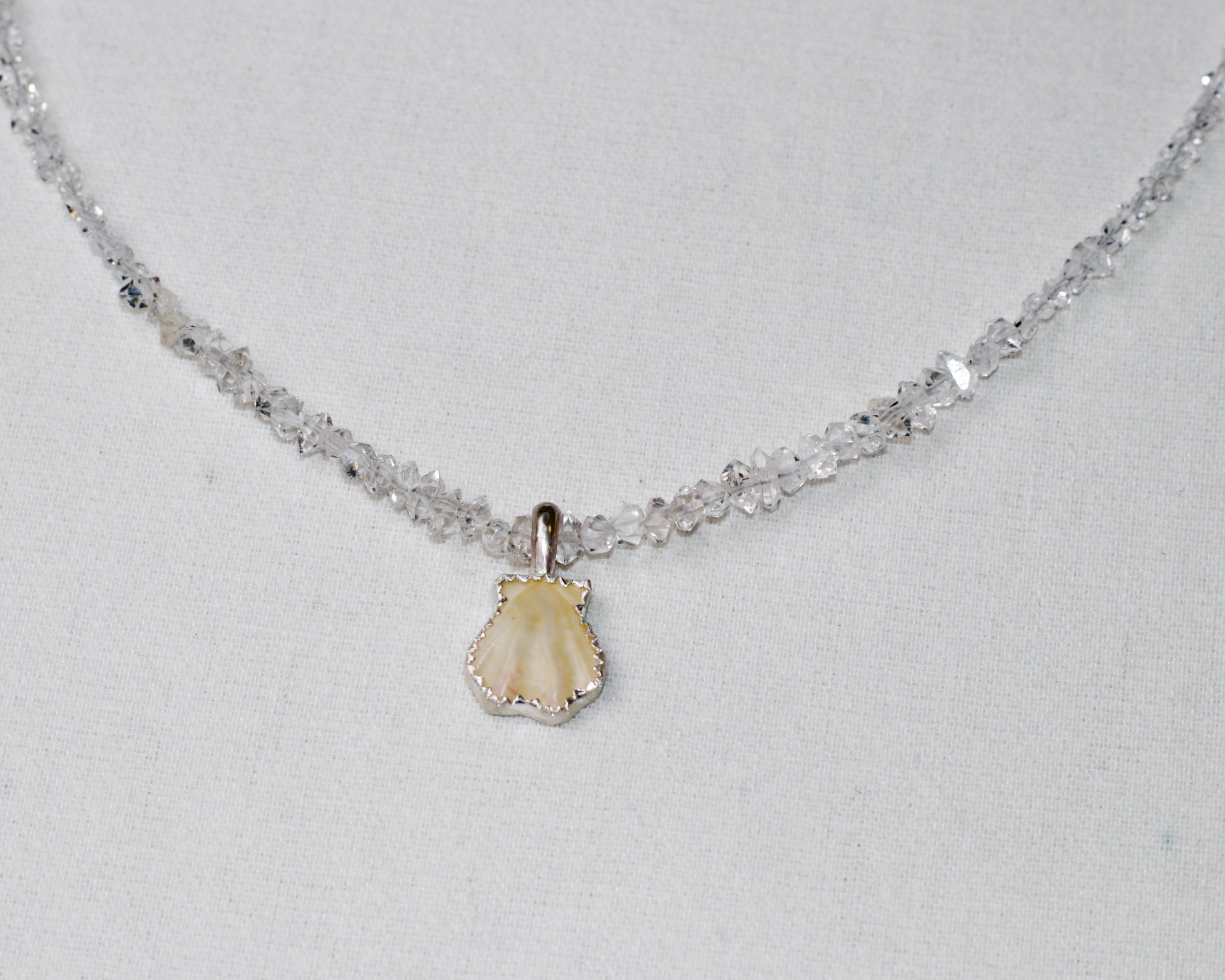 Herkimer Diamond Mermaid Necklace.