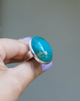 Turquoise Egg Ring - Size 10 3/4