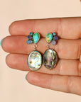 Turquoise, Opal and Abalone Earrings