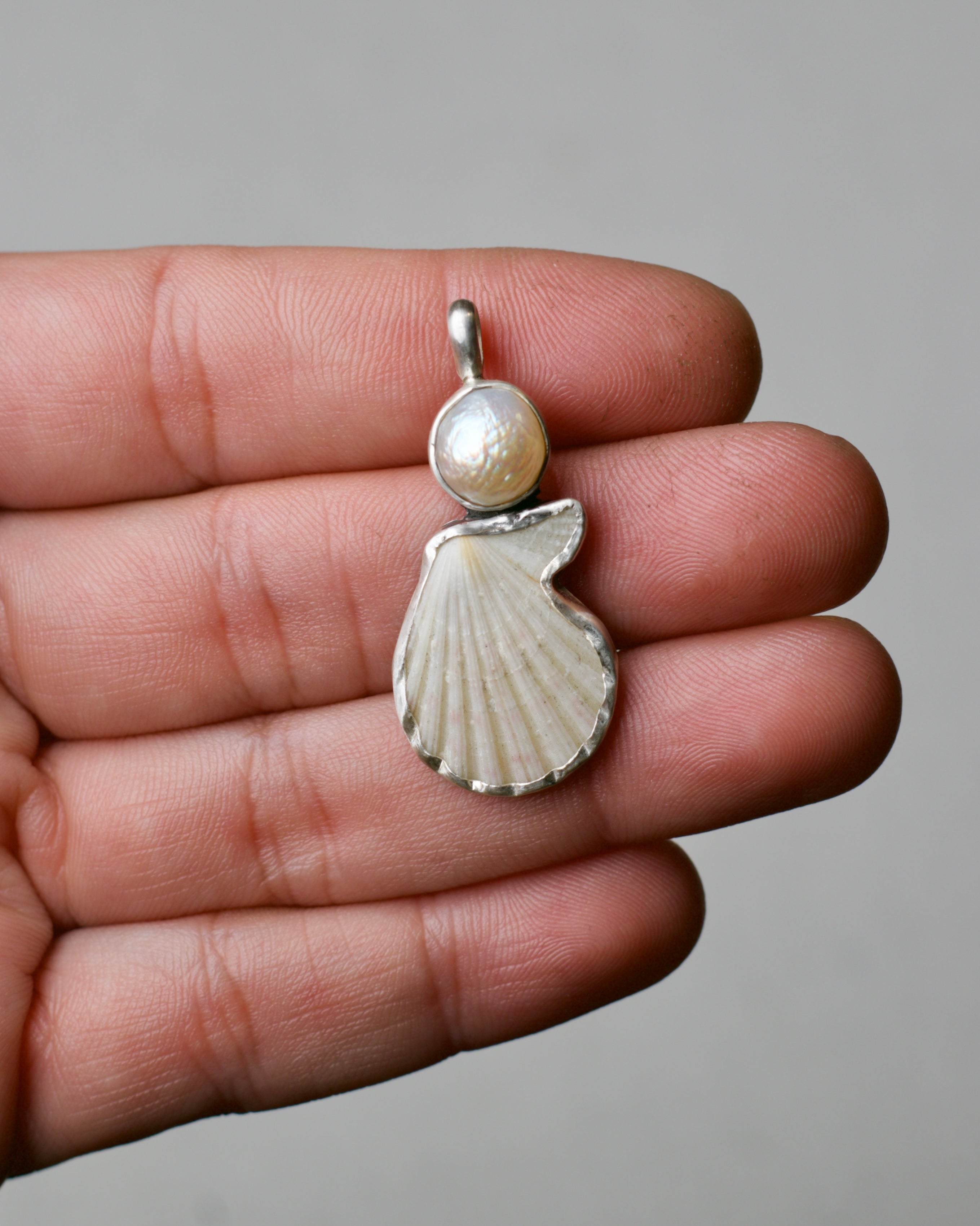 Fresh Water Pearl and Shell Necklace