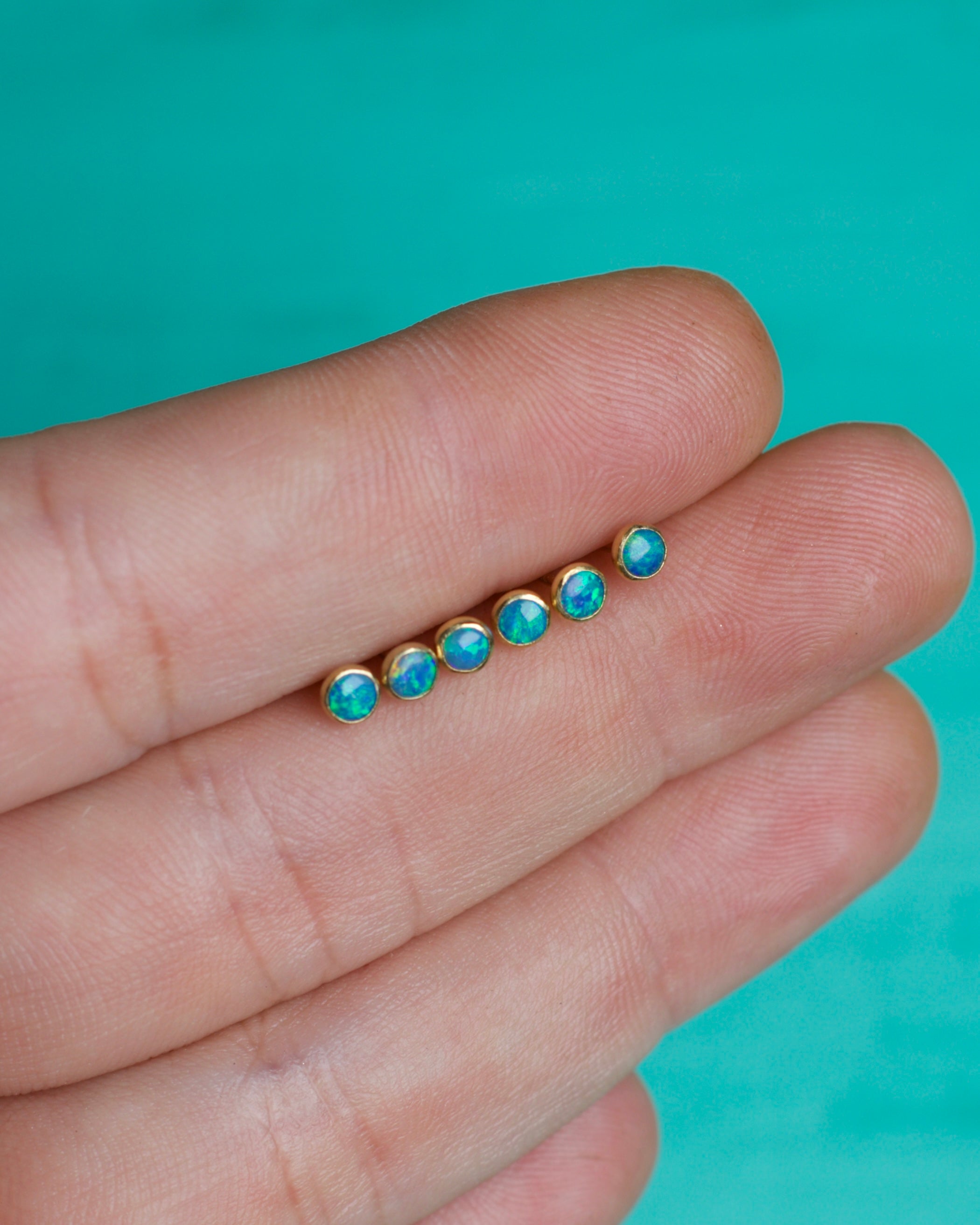 Gold Opal Magic Studs