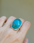 Turquoise Egg Ring - Size 10 3/4