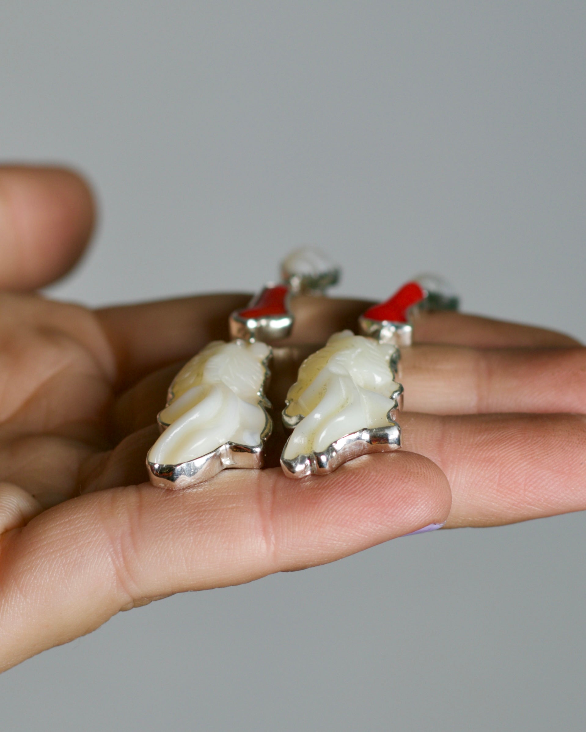 Carved Fish Earrings