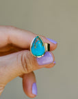 Turquoise Egg Ring - Size 7. 1/4