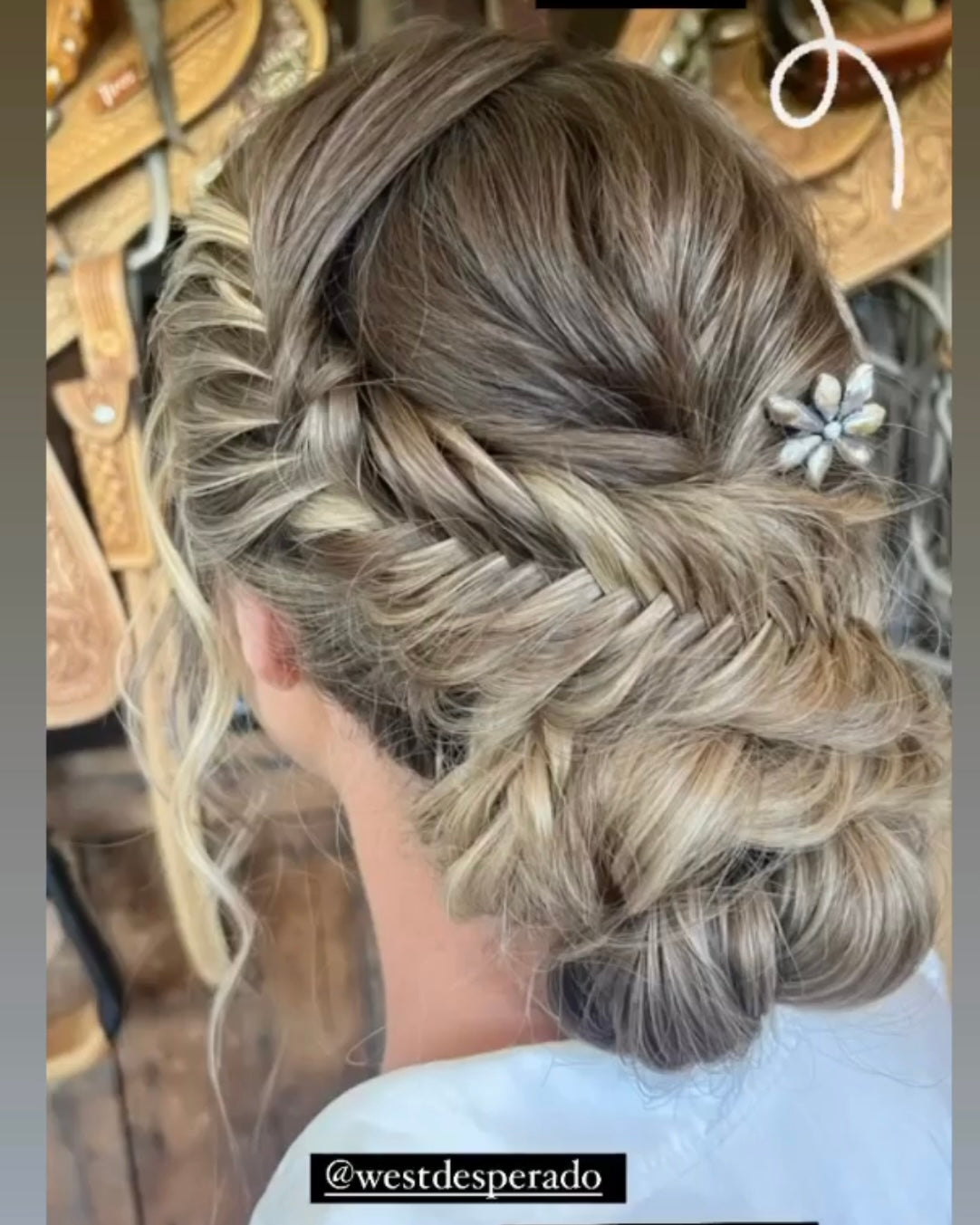 Flower Hair Pin - Fresh Water Pearl -