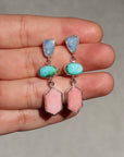 Turquoise, Opal and Pink Opal Drop