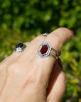 Red Garnet Vamp Ring Size 9