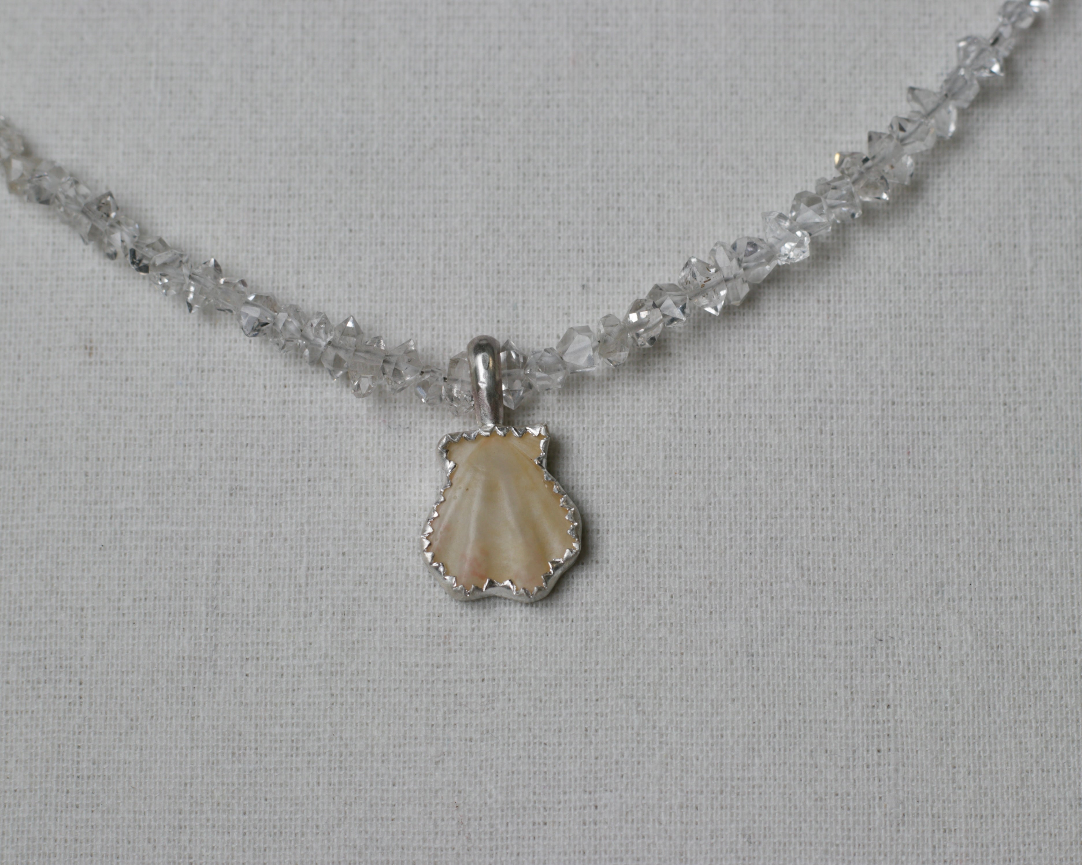 Herkimer Diamond Mermaid Necklace.