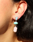 Turquoise, Opal and Pink Opal Drop