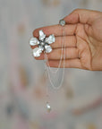 Fresh Water Pearl Flower Cuff. Two Ways Earrings