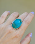 Turquoise Egg Ring - Size 10 3/4
