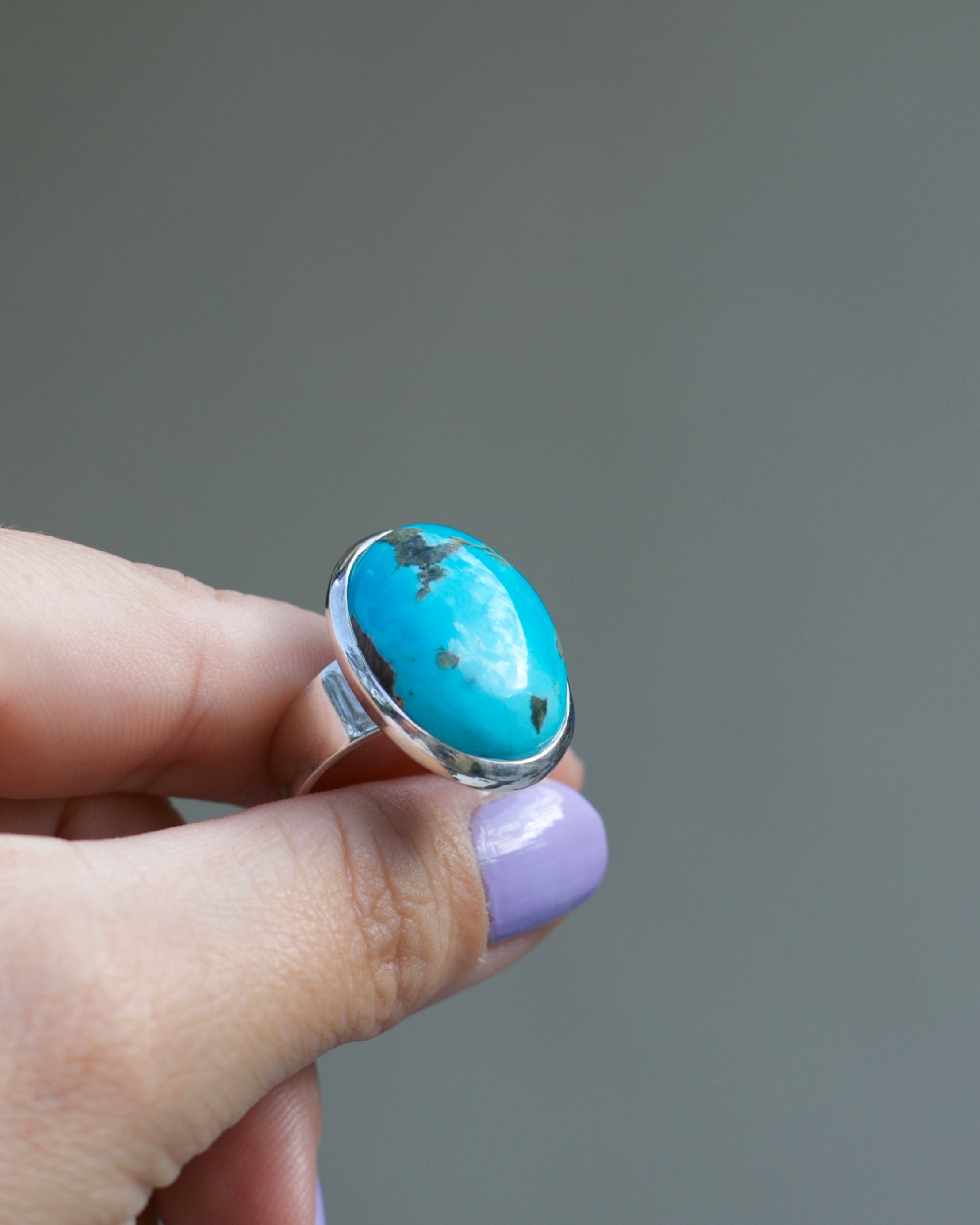 Turquoise Egg Ring - Size 9 1/4