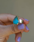 Turquoise Egg Ring - Size 7. 1/4