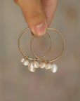 Gold Filled Endless Hoop with Fresh Water Pearls